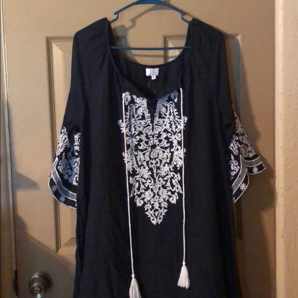 Chic connections navy dress